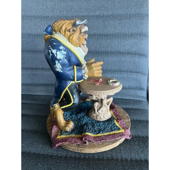 Disney THE BEAST WITH ROSE Figurine Beauty and the Beast Figure RARE- AS IS READ - Picture 7 of 10
